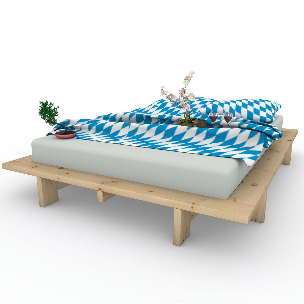 TUGA-HOLZTECH Komorebi Massivholzbett 180x200